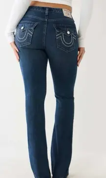True Religion Becca SN Crystal Bootcut Jeans in Dark Glacial Size 29 Y2K