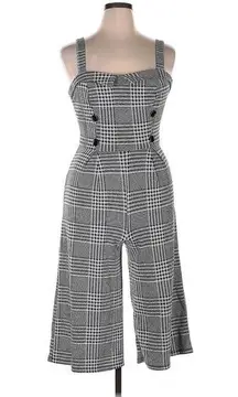 Bailey Blue Houndstooth Jumpsuit - Size Small