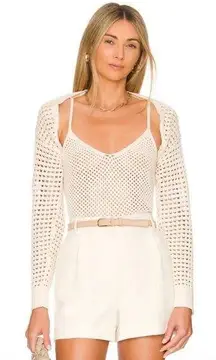 L'AGENCE Sammy Tank & Shawl in Ecru Size X-Small