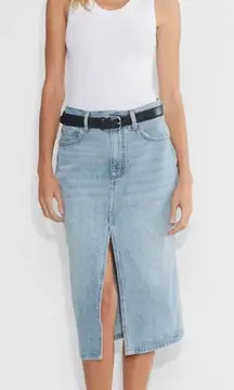 Aritzia Denim Forum Jean Pencil Skirt Knee-Length  