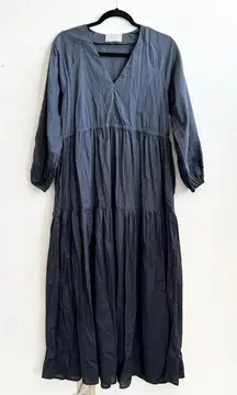 Modern Citizen Maxi Dress Blue Flowy Minimalist Quiet Luxury Small