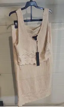 House Of Harlow 1960 X Revolve 2 Piece Crochet Set Size M