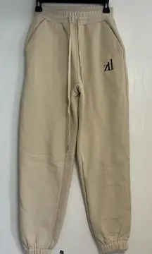 Beige Jogger Pants with Logo