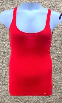 Abercrombie Womens Tank Top Size Large Vibrant Preppy‎ Y2k Mallcore Scoop Neck
