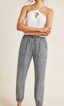 Anthropologie Orana Printed Joggers Pants Womens Small Black White Drawstring