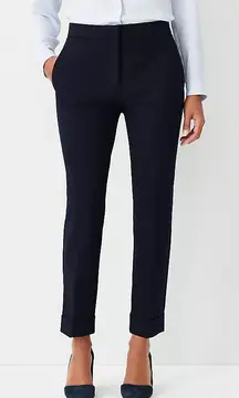 NWT Ann Taylor Black The High Rise Ankle Trouser Pant in Curvy Fit