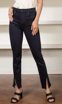 Pistola Teagan Jeans High-Rise Vented Straight Black Dark Vinyl 30