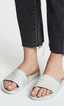 Melissa Beach Slide + Baja East Gray Camo‎ Beach Sandals Slides Size 9 EUC