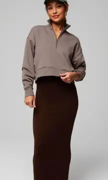 Half Zip Terry Sweatshirt In Desert shadows