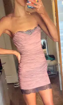 STRAPLESS MINI DRESS