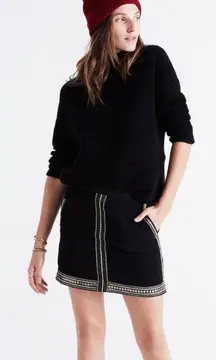 Embellished black mini skirt!