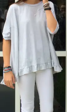 Grey Flowy Shirt