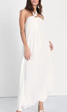 Lulus White Backless Maxi Dress