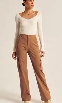 Abercrombie & Fitch Relaxed Cargo Pant Brown