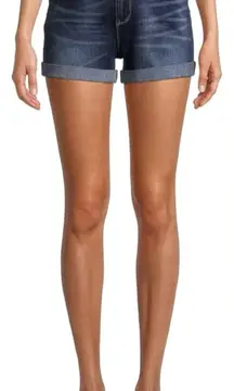 No Boundaries Dark Wash High Rise Jean Shorts | Size: 7