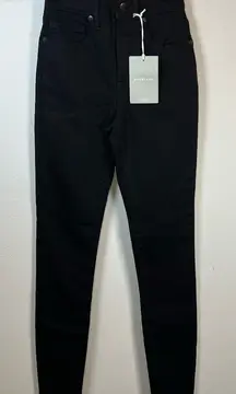 Everlane High Rise Skinny Jeans Black Denim Stretch Women's Size 23 Tall 23 x 31