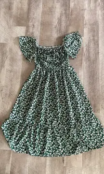 Green Floral Summer Dress