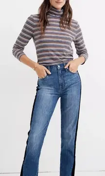 Madewell |‎ The Perfect Vintage Jean: Velvet Tux Stripe Edition - Size 26