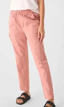 Faherty Essential Travel Pants linen & Cotton Blend Pull On in Faded Rose Size S