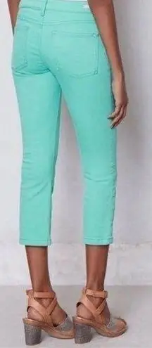Pilcro and the Letterpress jeans, light green, crop, stretch size 27, St Patty’s