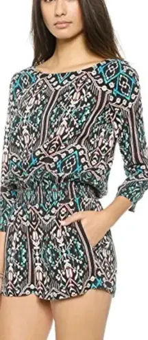 Ella Moss Flora Vista Romper Black Ikat Floral