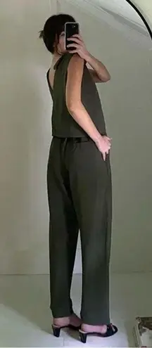 Emerson Fry Paris Paperbag Pant in Army Linen Size L Retail $248