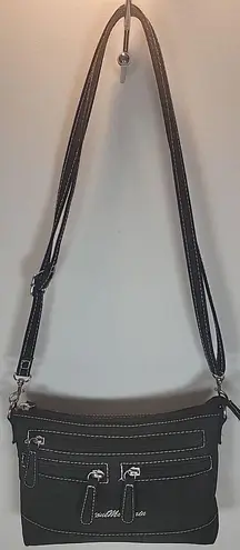 Stone Mountain  Crossbody Black Handbag Purse 9.5” X 6.5” Nylon Nice