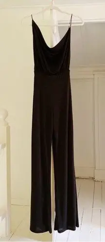 Misha Collection Moira Cowl Neck Pantsuit in Black Size 0 Retail $253