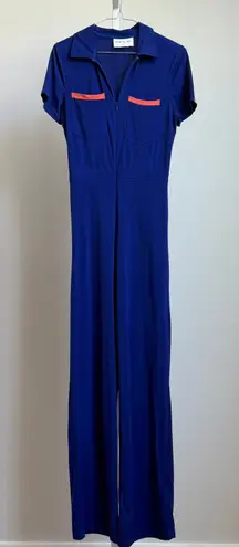 Peachy Den sz S blue orange jumpsuit