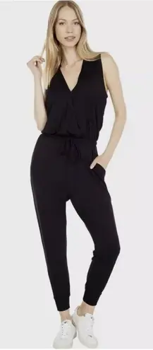 Beyond Yoga  Easy Gather‎ Midi Jumpsuit Black Large Lounge Style # MB6140