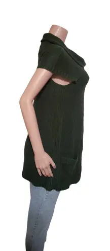 Pulp women green cap sleeve cowl neck tunic dress top M Size M