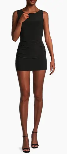 Norma Kamali Sleeveless Pickleball Mini Dress Black Sz XL/42 NWT Bodysuit Slinky