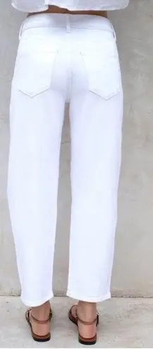 AYR The Beat Barrel Leg Ankle Crop Jean in Tofu White NEW size 23