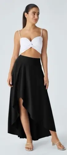 Halara NEW Breezeful High Waisted High Low Ruffle 2-in-1 Flowy Maxi Skirt Large