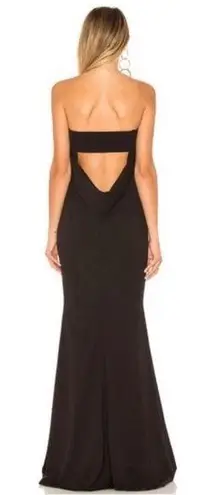 Katie May NEW NWT Mary Kate Strapless Drape Back Gown Black