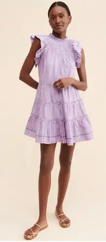 Saylor Amalia Ruffle Flutter Sleeve Dress Size XS