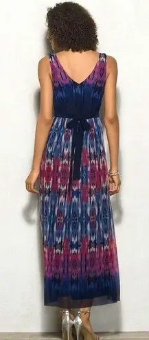 Carmen Marc Valvo Maxi Dress Watercolor Bohemian Sparkle Bead Plus Size 1X NWT
