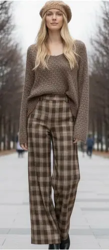 SAGA Slouchy Distressed Sweater Brown Size XL