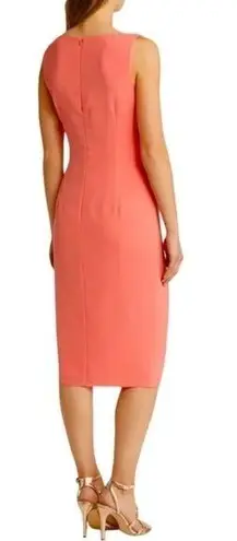 Black Halo NWOT Legend Sleeveless Ruched Sheath Dress in Flamingo sz 6