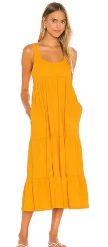 FP Beach Free People Women’s Reel Love Midi Dress Size Medium Orangeade EUC