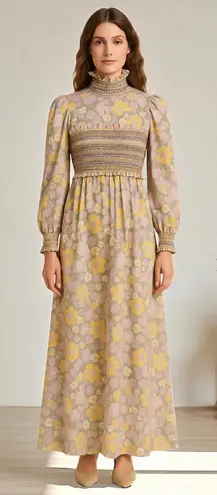 Marcel Fenez by Roland Klein Authentic Vintage 1970s Prairie Maxi Hostess Dress Purple