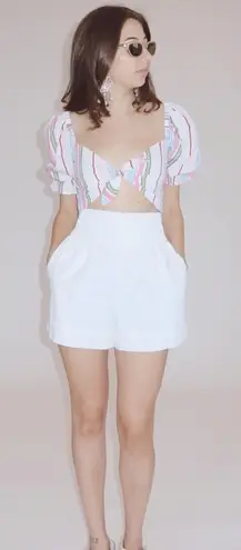 Hill House NWT Home The Isabella Top in Rainbow Stripe