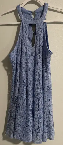 Francesca's Light Blue Lace Dress