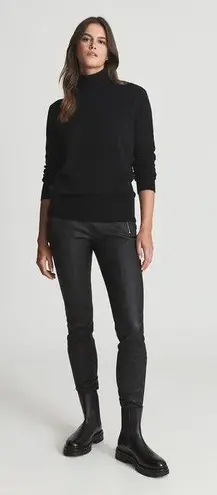 Reiss NWT COLEEN 100% CASHMERE ROLL NECK Black JUMPER