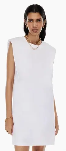 Babaton NWT Aritzia Shoulder Pad Cotton Mini Dress Clay