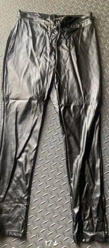 Missguided Pleather Lace Up Pants