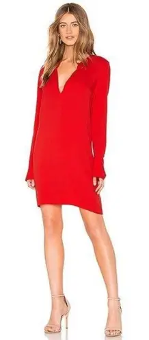 Equipment Bonnie Dress Size XS Blood Moon Red Orange Long Sleeve New