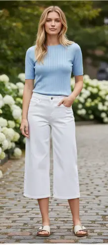 Democracy NWT Relaxed Crop Capri Jeans 16, OPTIC WHITE ARTISANAL