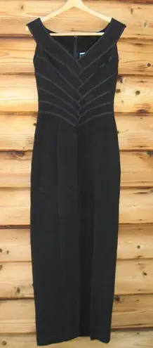 Tadashi Shoji Vintage 90's Black Gown Dress