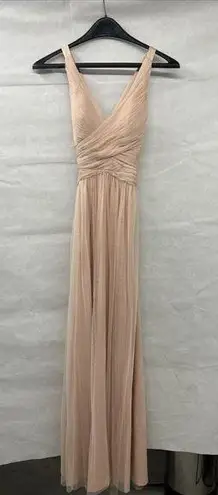 BHLDN  Edith Dress Size 2 xsmall Hitherto Wedding Light Pink Tulle $240 NEW